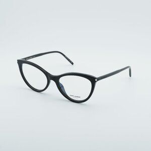 Saint Laurent SL833 001 Eyeglasses Shiny Black 55mm Square Frame